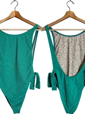 Free People free-est Pamela One Piece Swimsuit Women's Medium Mermaid Green NWT thumbnail 4