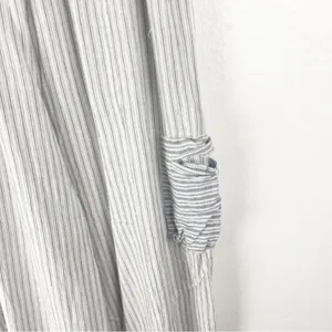NEUTRAL GROUND Blue Striped High Rise Elastic Drawstring Waist Pants Small Boho thumbnail 5