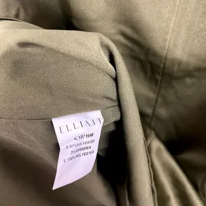 ELLIATT Camo Asymmetric Satin Cocktail Dress in Khaki Size Large thumbnail 8