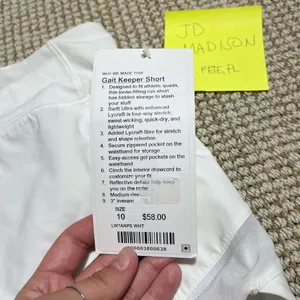 Lululemon Gait Keeper Short White NWT thumbnail 4