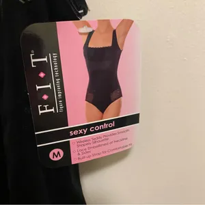 FIT Womens Black Body Suit Sexy Control M Medium Bust 36” Shapewear 303727 NWT thumbnail 8
