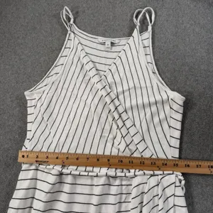 41 Hawthorn Stripe Wrap Dress Womens XXL V-Neck Spaghetti Strap White Black Knit thumbnail 6