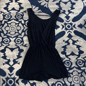 Cotton Sleeveless Romper Black thumbnail 4