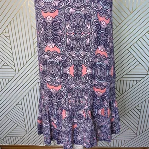 Amanda Uprichard Mini Dress Drop Hem Tie Neck Geometric Print Pink Purple Small‎ thumbnail 9