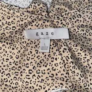5/$30 🎈 Gaze large leopard print tank top‎ Tan thumbnail 6