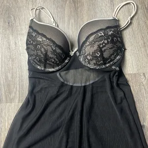 Jessica Simpson Black Lace Sheer Babydoll Lingerie thumbnail 3