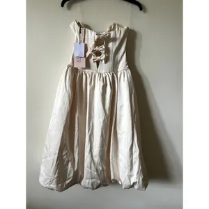 Oh Polly Gloriana Convertible Bow-Detail Bubble Hem Midaxi Dress in Ivory Size 6 thumbnail 12