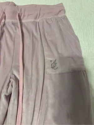 Cozy Dusty Rose Velour Lounge Juicy Couture Pants thumbnail 2