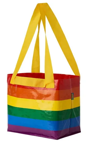 IKEA Rainbow Reusable Bag Storstomma Small Shopping Tote LGBTQIA+ Pride thumbnail 1
