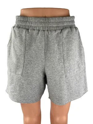 Out From Under Gray Fleece Elastic Waist Low Rise Wide Leg Sweat Shorts Size XS thumbnail 1