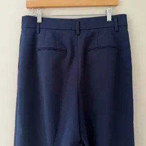Ann Taylor Wide Leg Pleated Trouser Pants Navy Blue High Waist Women Size 8 thumbnail 11