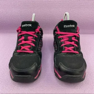 Reebok‎ RB454 Anomar Safety Work Shoes Sneakers Black Pink 6 thumbnail 3