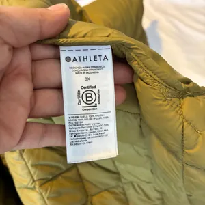 Athleta Whisper Featherless‎ Quilted Puffer Vest Olive Green Plus Size 3X thumbnail 4