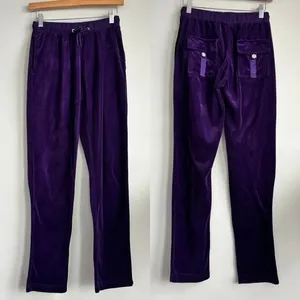 Y2K Tracksuit Purple Velour Lounge Pants S Drawstring Bimbocore McBling thumbnail 3