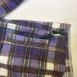 Sky to Moon Purple Plaid Button Down Shacket Jacket SM-J60002A Womens‎ small thumbnail 3