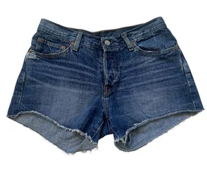 Levi’s Classic Dark acid Blue Denim Cutoff Shorts thumbnail 1