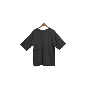 Lululemon Women Heathered Gray‎ Short Sleeve Sweatshirt Drawstring Hem Top Large thumbnail 2