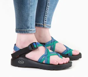 Blue Jacquard Strappy ZX/2 Classic Sandals thumbnail 1