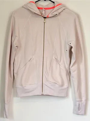 lululemon athletica Light Pink Zip Hoodie - Size: 2 thumbnail 1
