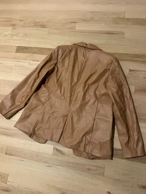 a new day Faux Leather Blazer in Tan thumbnail 2