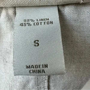 Londonjean Chino Short Sleeve Button‎ Up Top Jacket Linen Cotton Khaki Belted Sm thumbnail 5