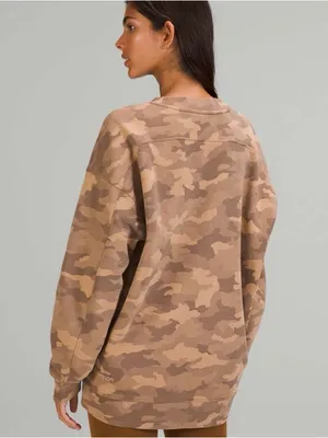 Lululemon Perfectly Oversized Crew Size 8 Heritage 365 Camo Beige Sweatshirt thumbnail 2