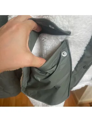 Athleta Quilted Sherpa Fleece Hybrid Jacket XL Sage Green Gorpcore, Quiet Luxury thumbnail 13