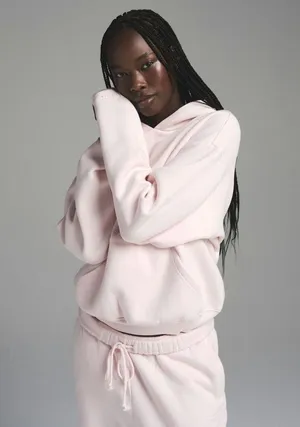 SKIMS COTTON FLEECE CLASSIC HOODIE, LIMITED EDITION Barely Pink,Size Medium, $80 thumbnail 3