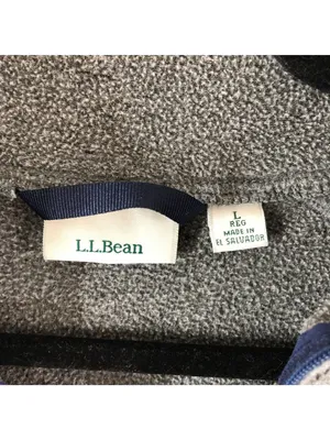 L.L. Bean Women's Soft-Brushed Fitness Fleece Pullover 1/4 Zip Gray L thumbnail 3
