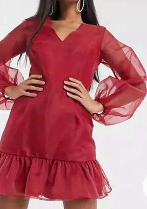 Puff Sleeve Dress thumbnail 1