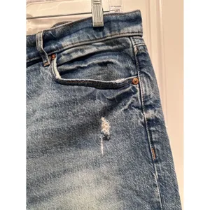 Loft High Waist Straight Crop Distresssed Denim‎ Jeans Size 32 thumbnail 8