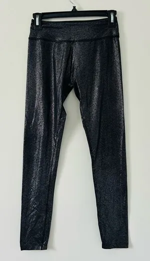 Beyond Yoga Black Metallic Mid Rise 26in Leggings S thumbnail 1