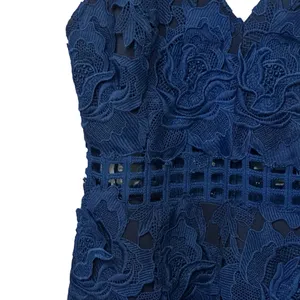 LOVERS + FRIENDS‎ Maren Navy Lace Ruffle Mini Dress Womens Size Extra Small XS thumbnail 3