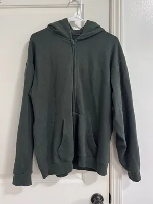 SKIMS Dark Olive Full-Zip Hooded Utility Jacket thumbnail 1