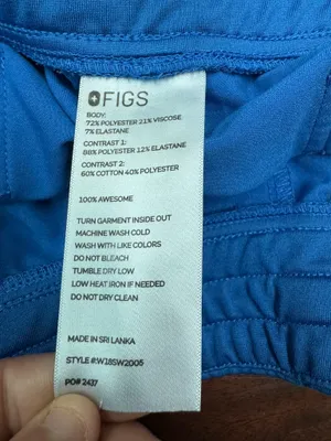Figs Royal Blue Zamora Jogger Scrub Pants Size X-Large thumbnail 3