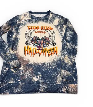 SheIn This Girl Loves Halloween LS shirt thumbnail 1