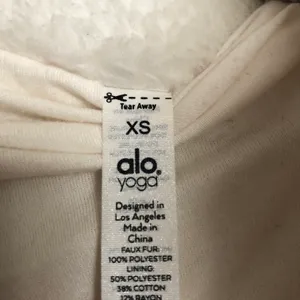 Alo Foxy Sherpa Jacket Ivory XS thumbnail 7