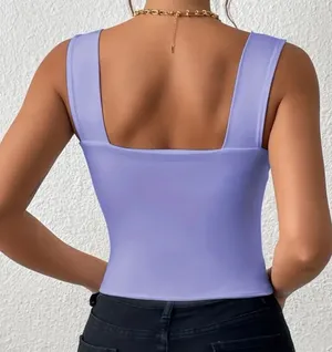 Solid Crop Cami Top Purple thumbnail 2