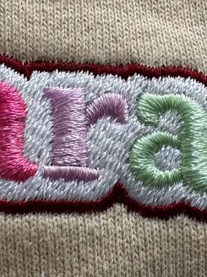 Parade Beige Embroidered Crewneck 100% cotton Sweatshirt, size M loungewear thumbnail 5