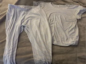 LAKE Pima Crew Short-Long Set in Baltic Blue thumbnail 3
