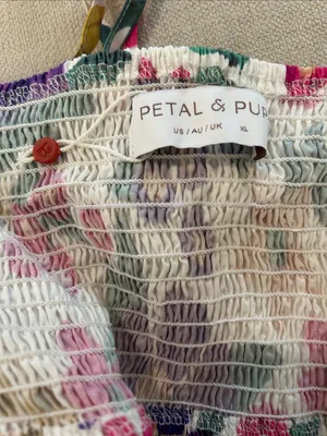 Petal & Pup Kari Halter Crop Top & Maxi Skirt, Floral, Size XL, NWOT Display thumbnail 9