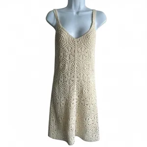 NWT Z Supply Allure Dress Sz M Natural Crochet Knit Sleeveless Boho Sleeveless thumbnail 2
