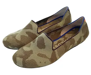 Rothy's Size 5.5 The Loafer Green Camouflage Round‎ Toe Flat Slip on Shoe thumbnail 1
