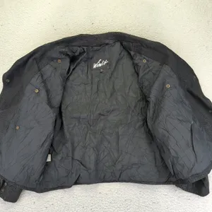 Winlit Women's Leather Jacket L Black Double Breasted‎ Vintage Made in Korea thumbnail 5