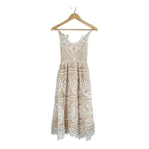 Two Sisters Annabelle Sleevess Lace V Neck Midi Dress White Size XS NWT thumbnail 6