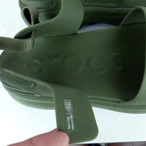 Crocs Soho Y Strap Sandals Womens 8 Army Green Platform Chunky Gem Charms Y2K thumbnail 13