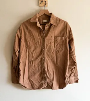 Aritzia Wilfred Free 100% Cotton Corduroy Button Down Size XS thumbnail 1