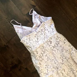 new lulus Finely Lavender Lace Tiered Maxi Dress size small thumbnail 6