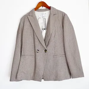 NWT Rachel Zoe Plaid Gingham Houndstooth Oversize Blazer Large Read thumbnail 2