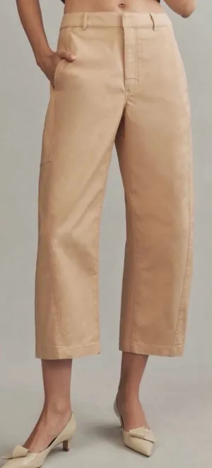 Anthropologie Maeve Curved Cropped Chino Pants, Size 2P thumbnail 1